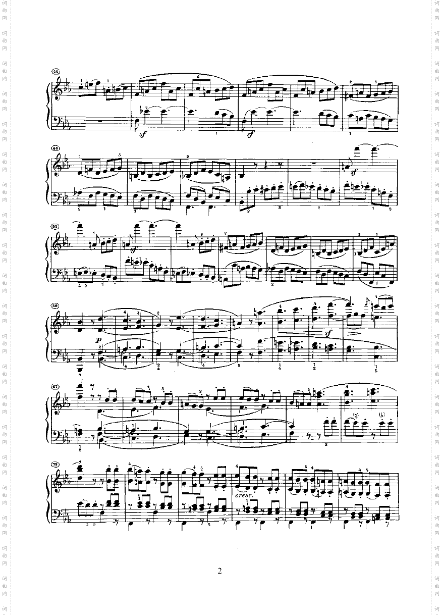 奏鸣曲Opus7键盘类钢琴