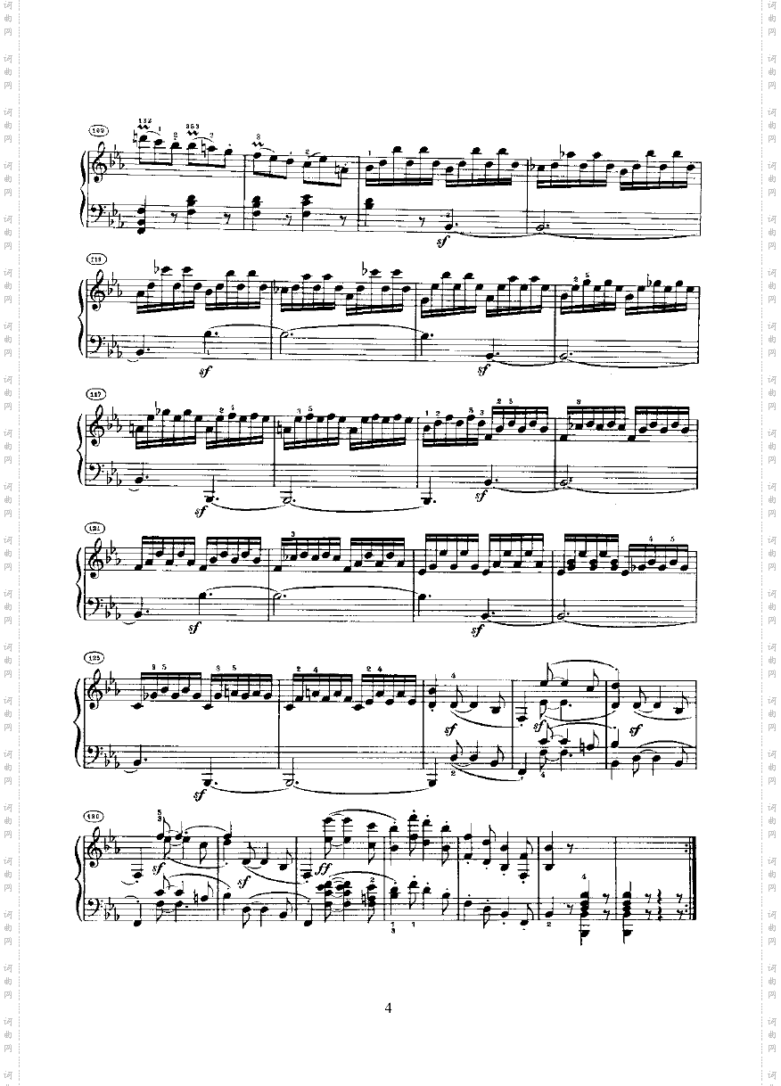 奏鸣曲Opus7键盘类钢琴