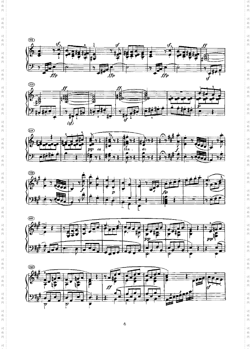 奏鸣曲Opus2Nr.2键盘类钢琴