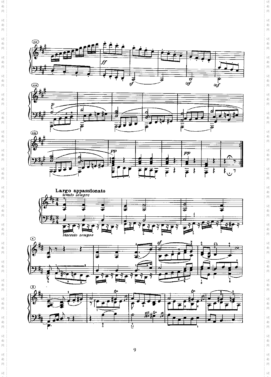 奏鸣曲Opus2Nr.2键盘类钢琴