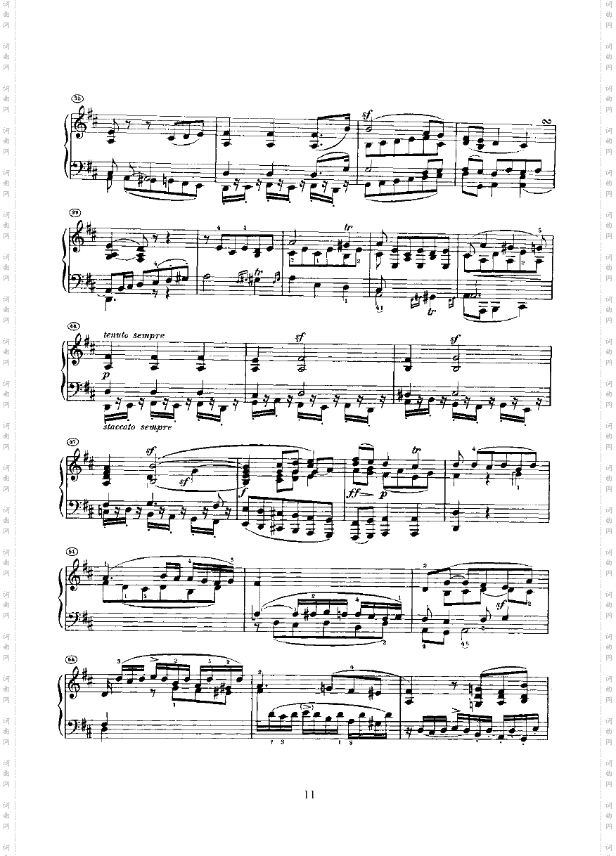奏鸣曲Opus2Nr.2键盘类钢琴