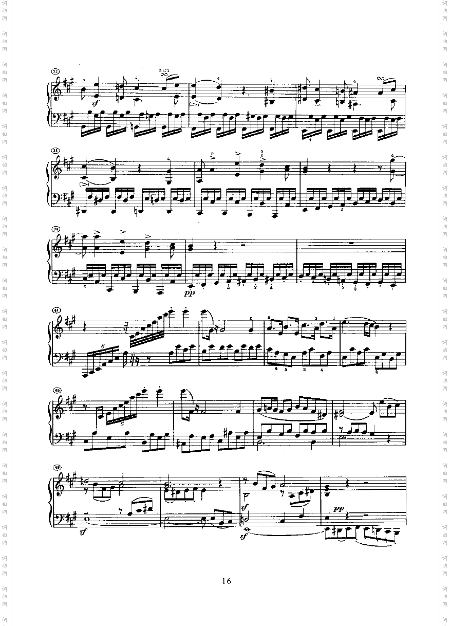 奏鸣曲Opus2Nr.2键盘类钢琴