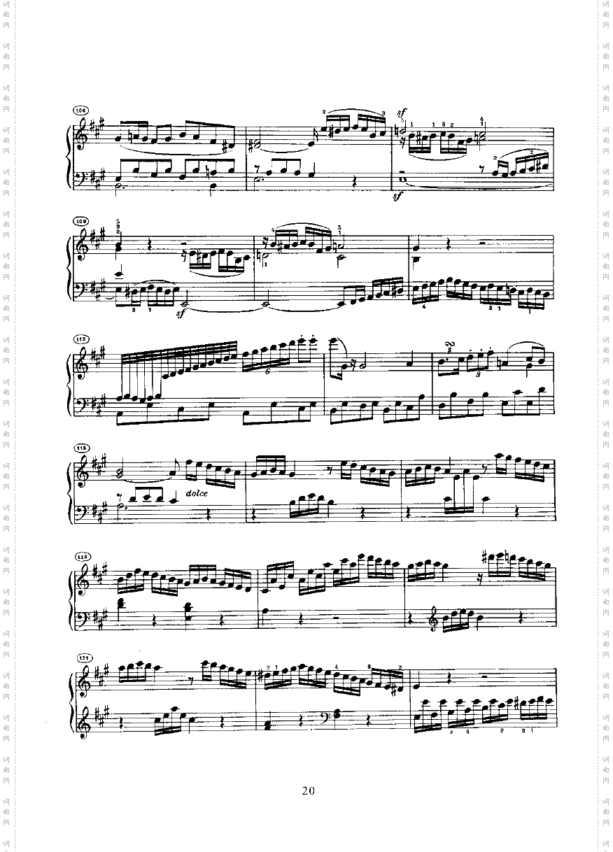 奏鸣曲Opus2Nr.2键盘类钢琴