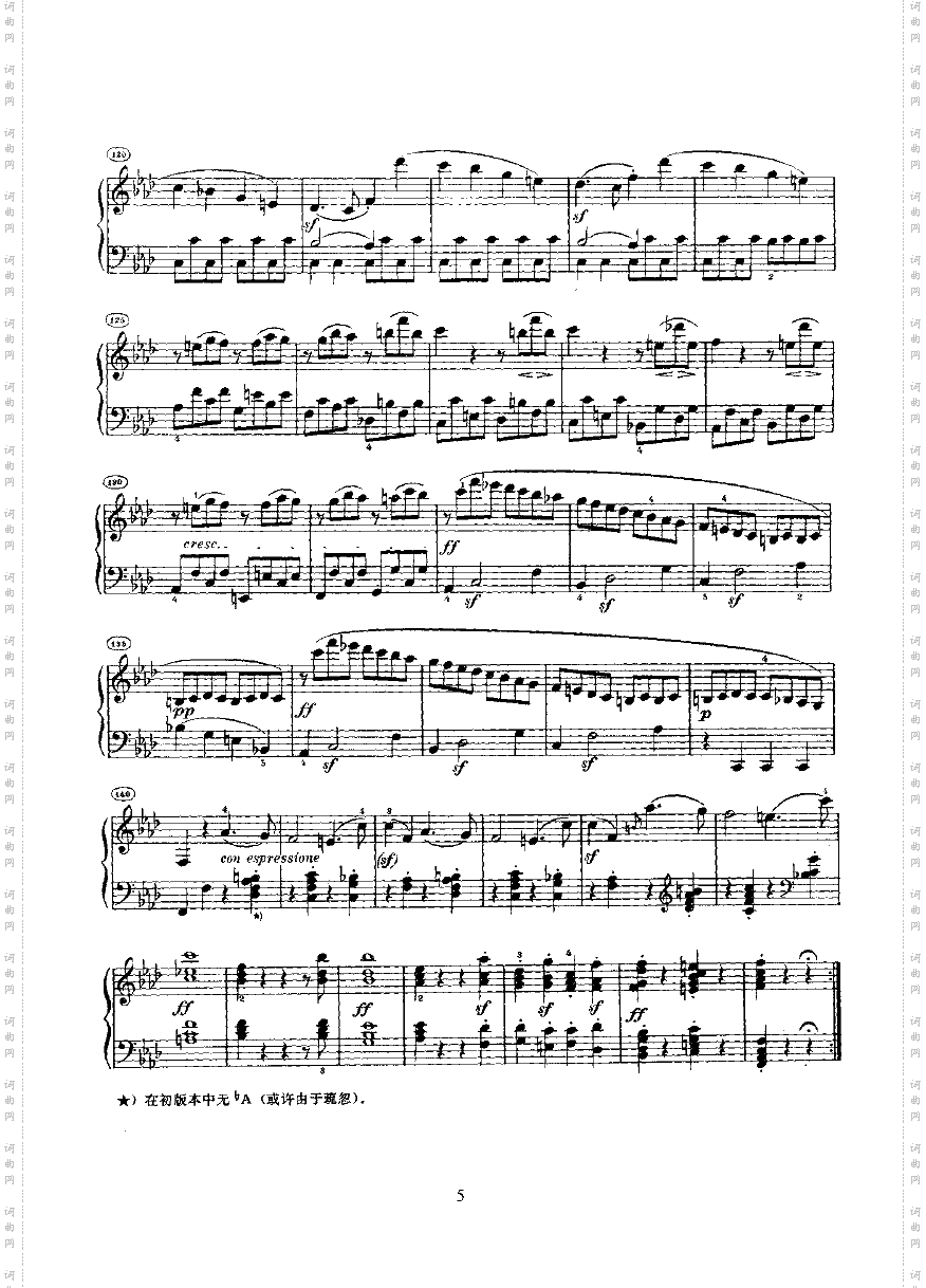 奏鸣曲Opus2Nr.1键盘类钢琴