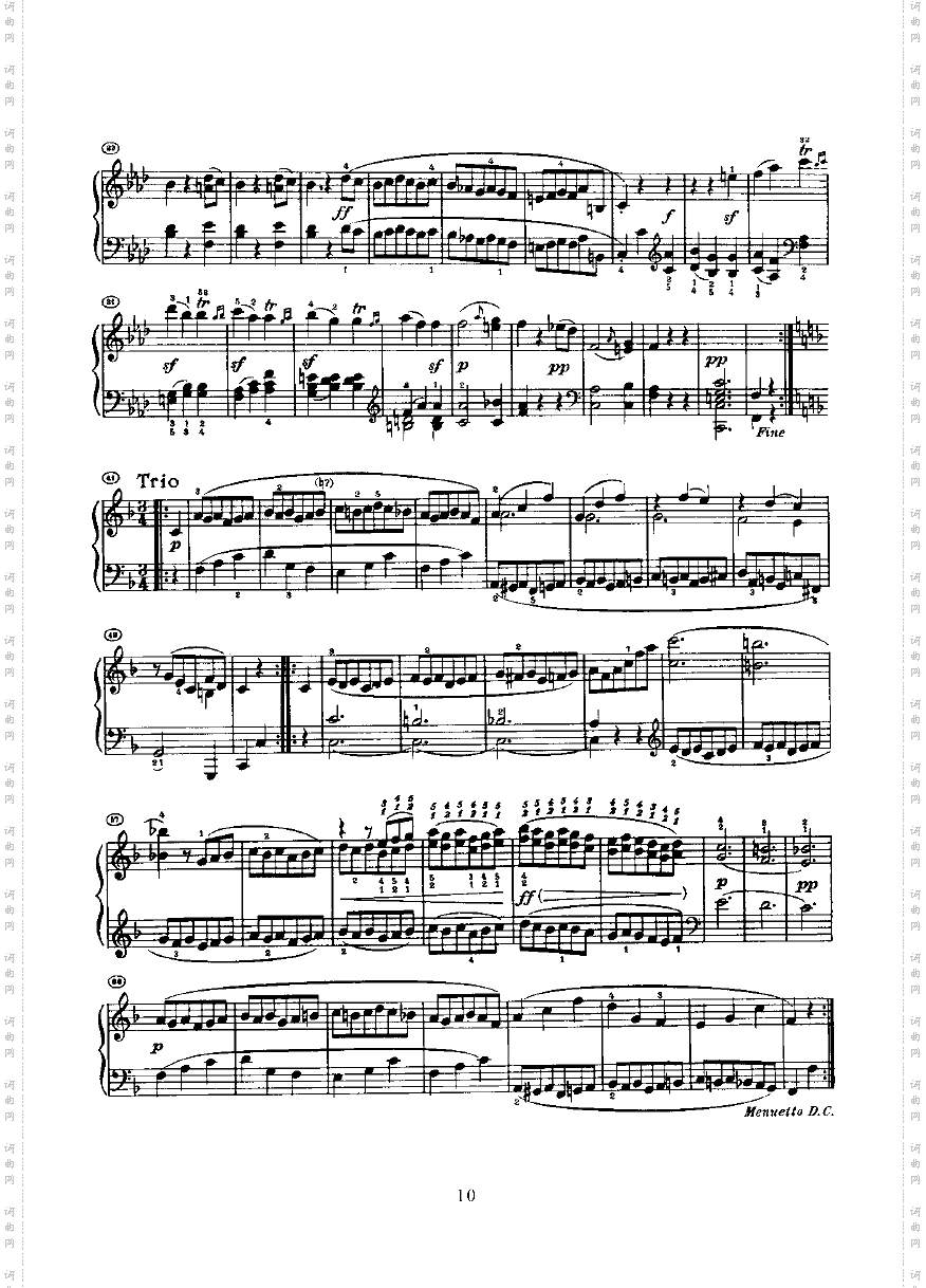 奏鸣曲Opus2Nr.1键盘类钢琴