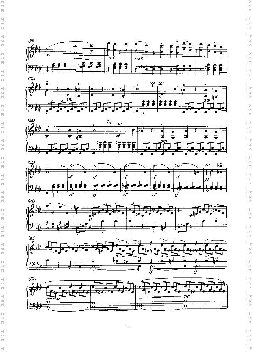 奏鸣曲Opus2Nr.1键盘类钢琴
