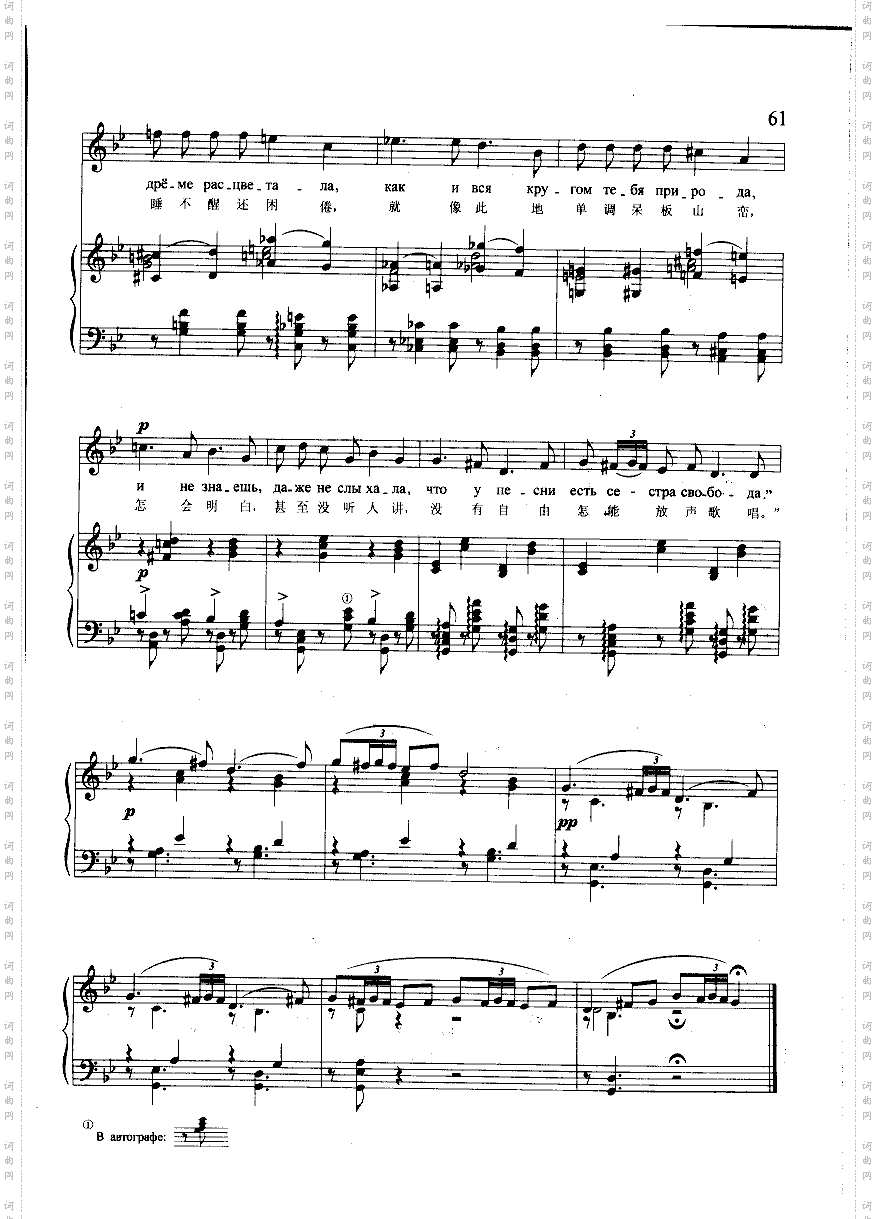 金丝雀钢伴歌曲类钢琴伴奏谱