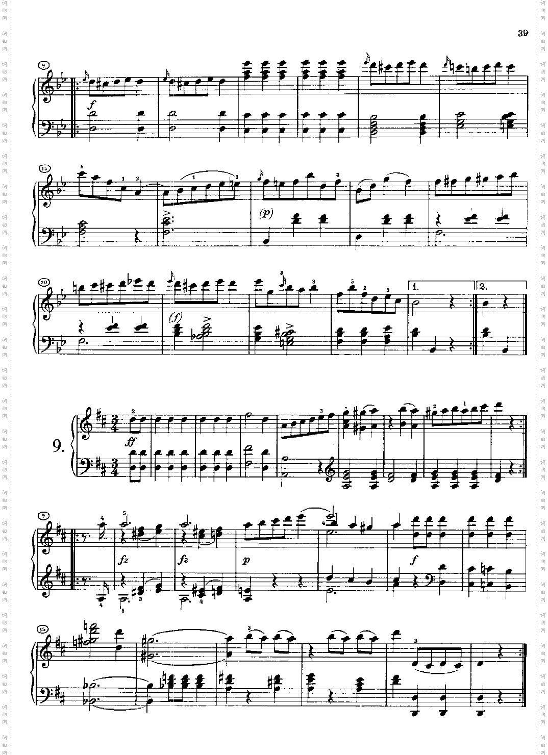 12首维也纳德意志舞曲(约1812年创作) 键盘类 钢琴
