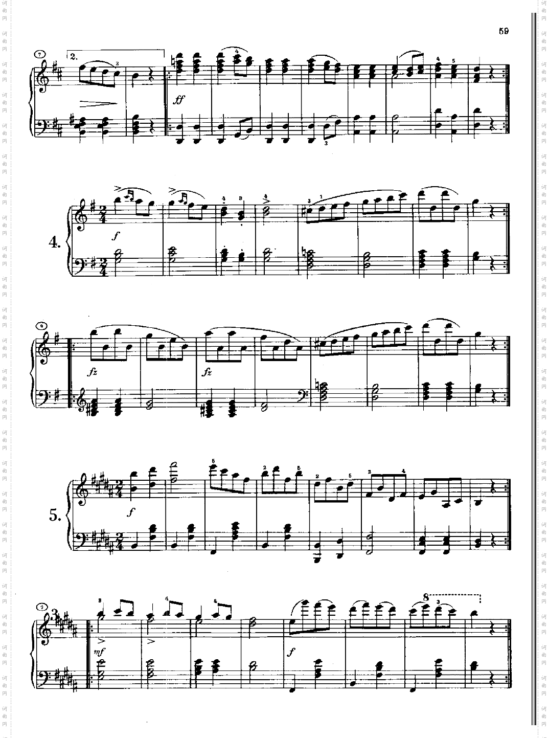 9首埃科塞兹舞曲_Opus18.D145键盘类钢琴