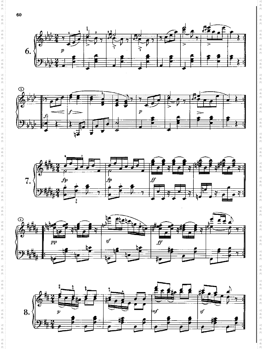 9首埃科塞兹舞曲_Opus18.D145键盘类钢琴