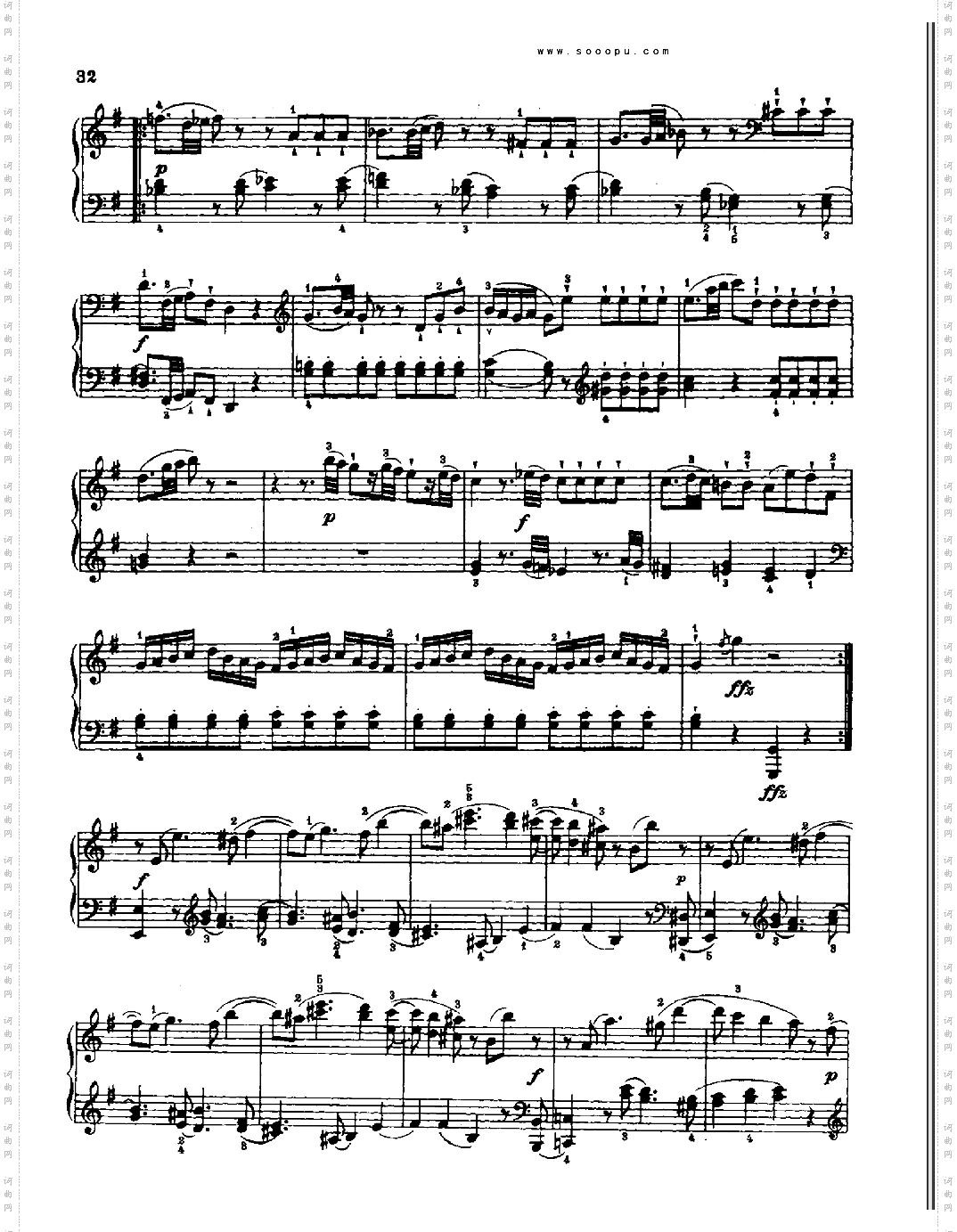 奏鸣曲四献给埃斯特哈齐王妃1784年出版键盘类钢琴