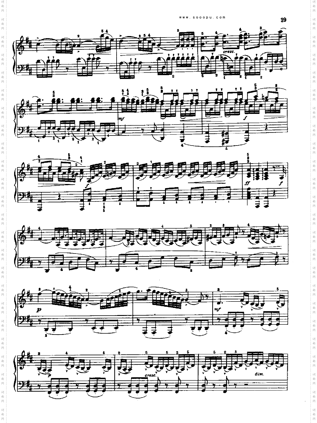奏鸣曲五1767键盘类钢琴