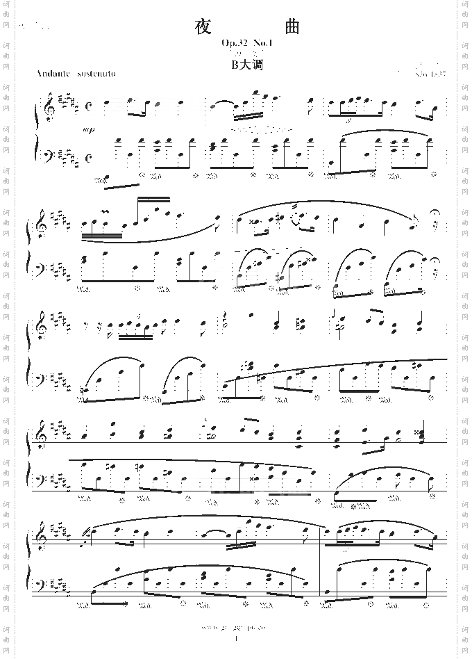 B大调夜曲Op.32No.1