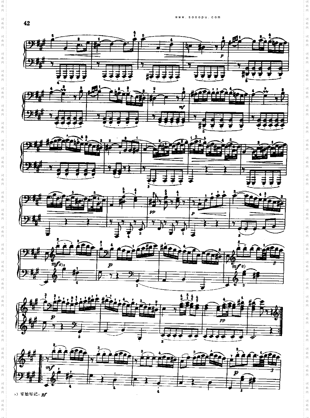 奏鸣曲五1767键盘类钢琴