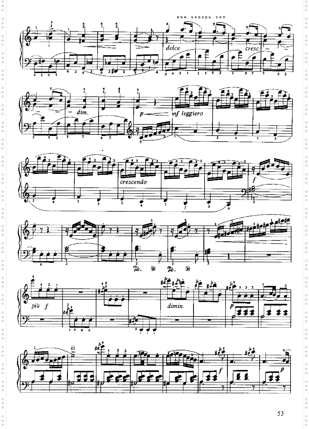 小奏鸣曲Op.88No.3键盘类钢琴