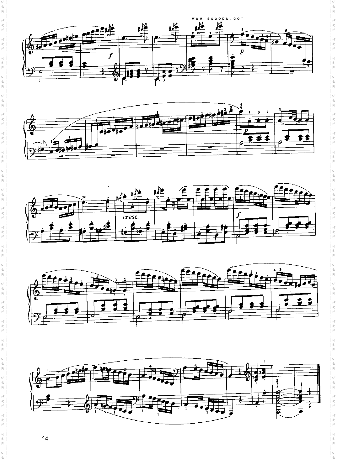 小奏鸣曲Op.88No.3键盘类钢琴