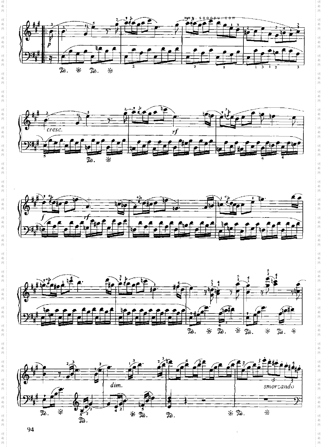 小奏鸣曲Op.20No.4键盘类钢琴