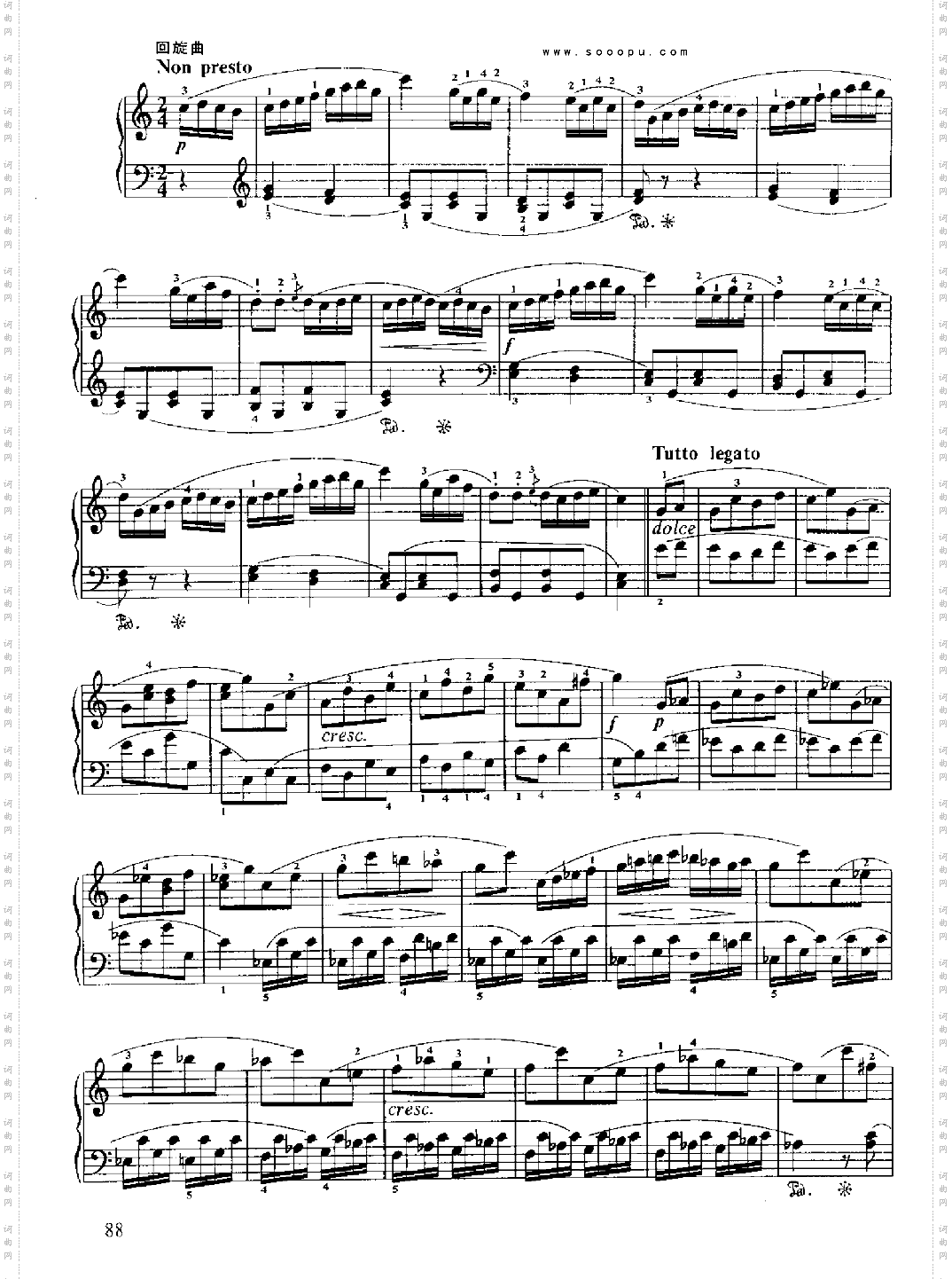 小奏鸣曲Op.20No.2键盘类钢琴
