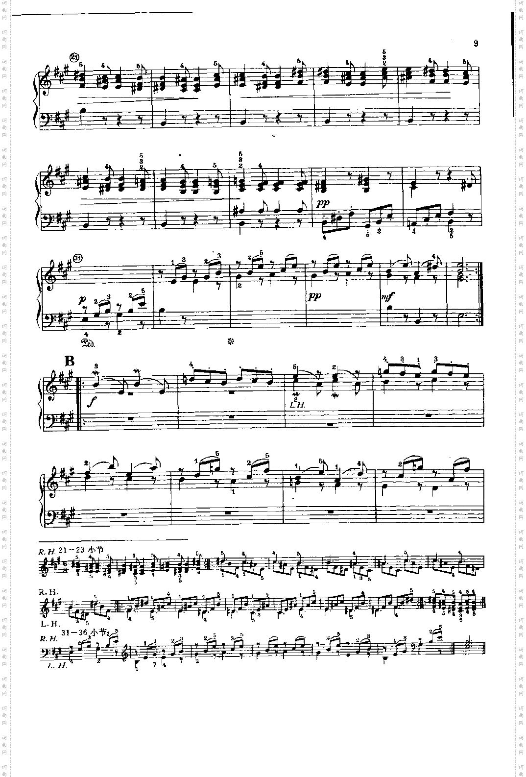 小组曲Ⅲ吉格舞曲键盘类钢琴
