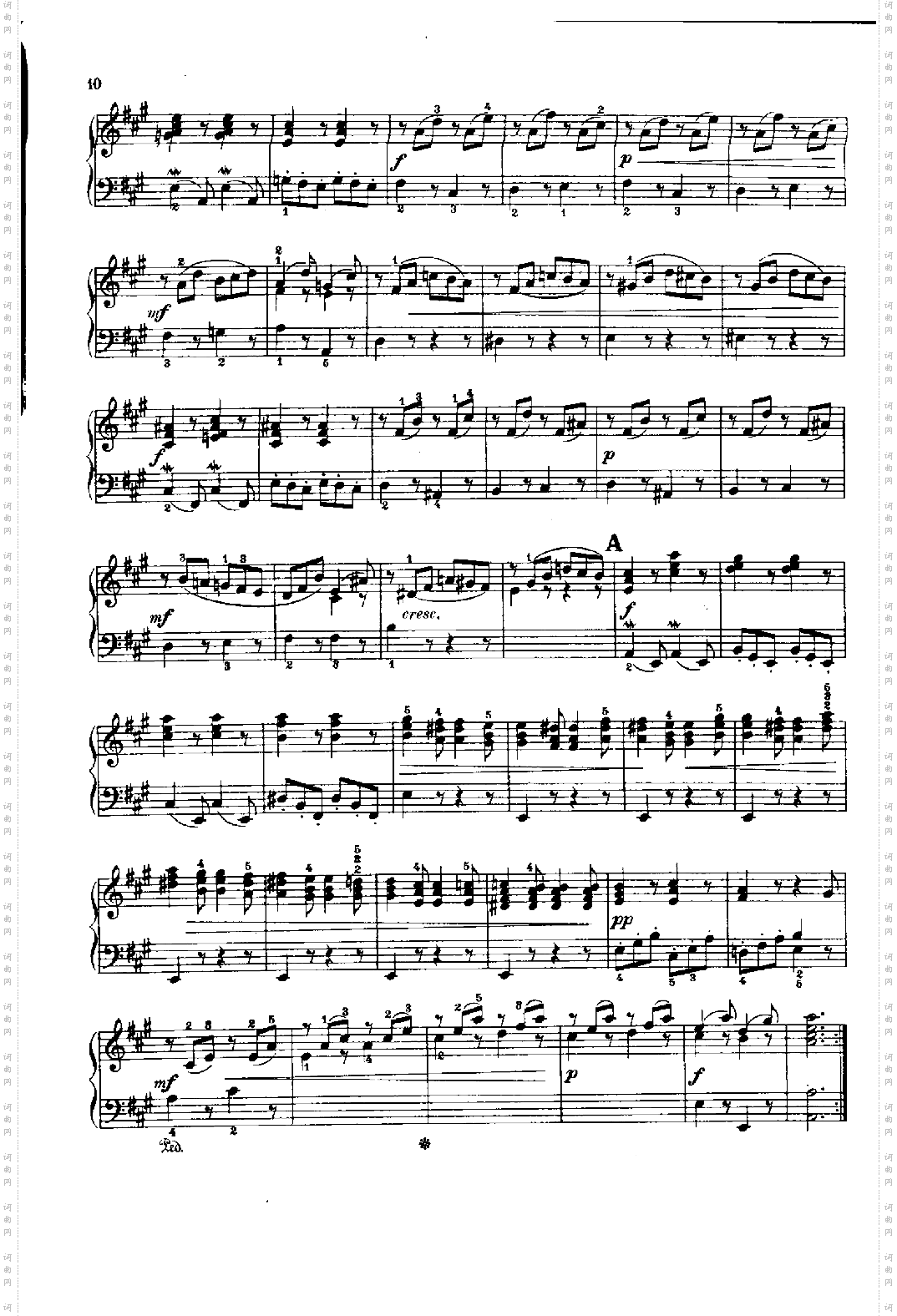 小组曲Ⅲ吉格舞曲键盘类钢琴