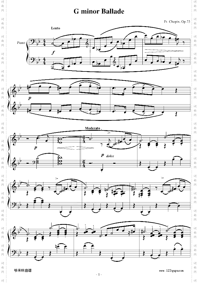 G小调叙事曲-肖邦