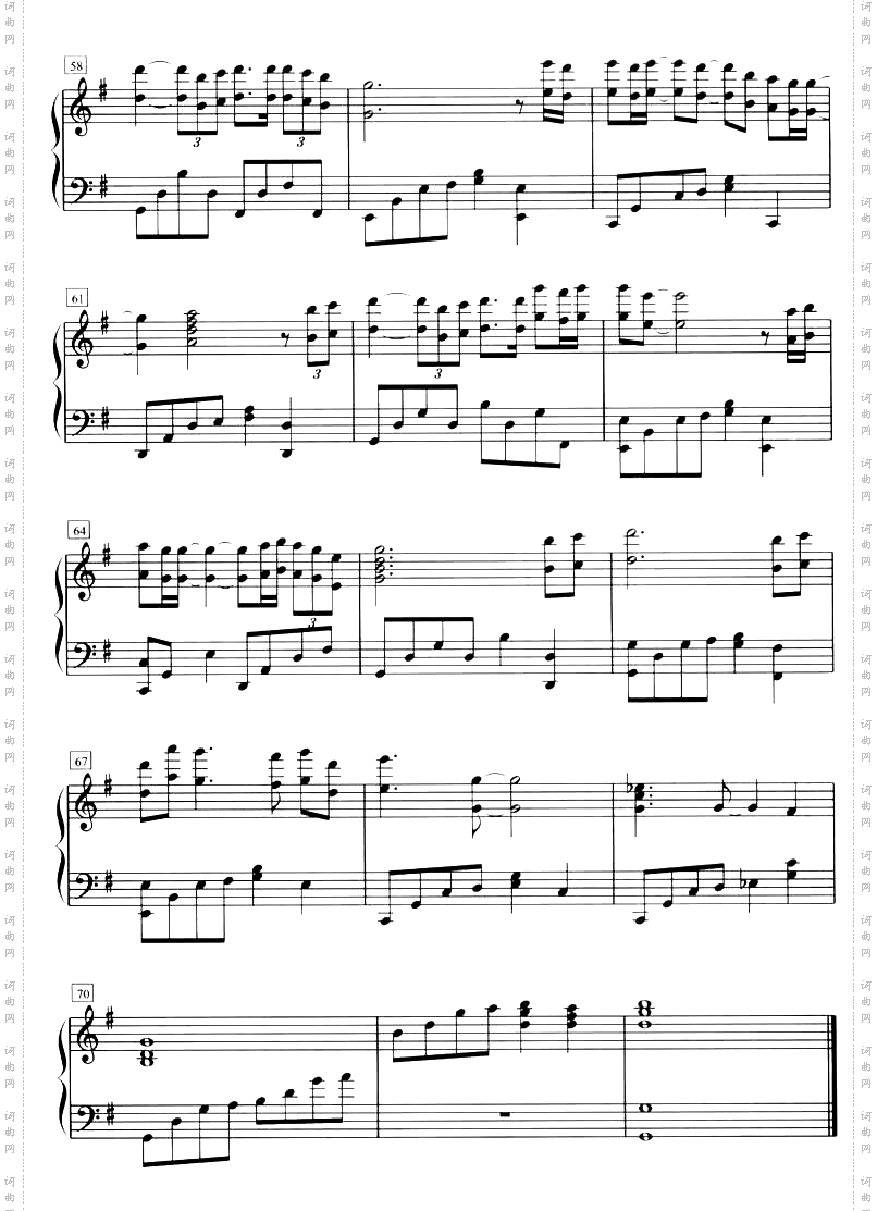 那一天/Memories钢琴五线谱