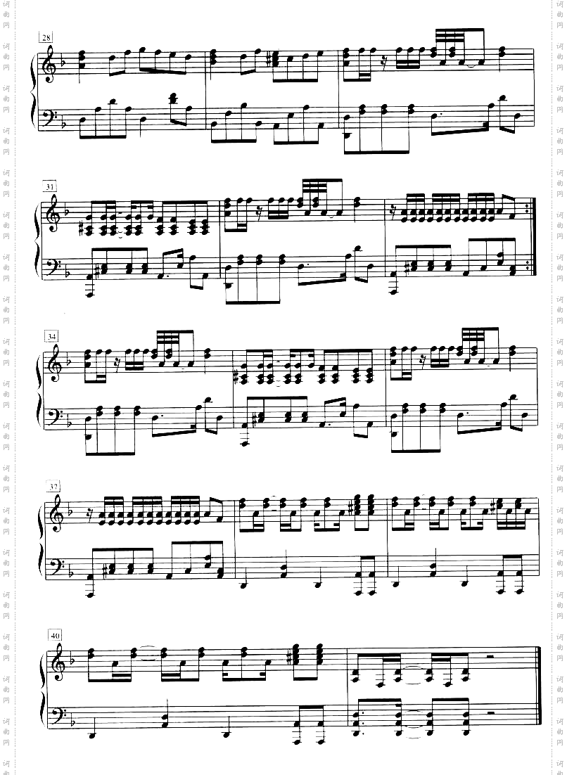 半兽人钢琴五线谱[不同版本]