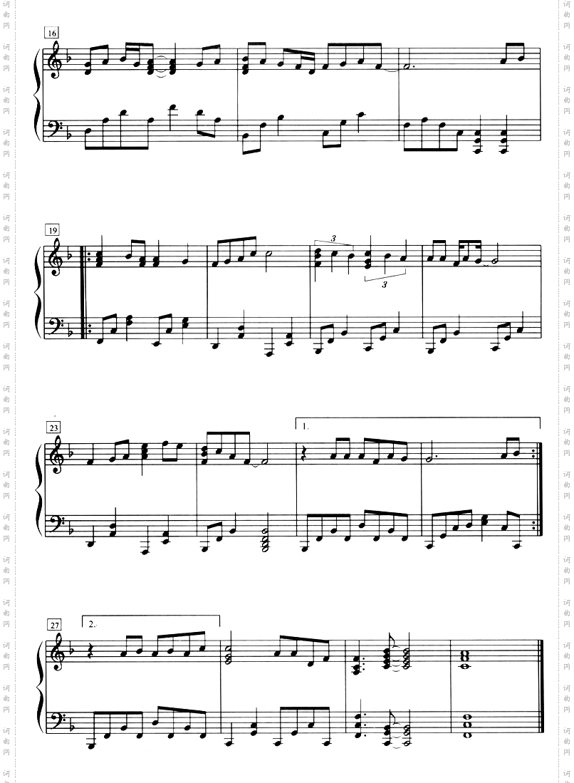 世界末日钢琴五线谱[演奏版]