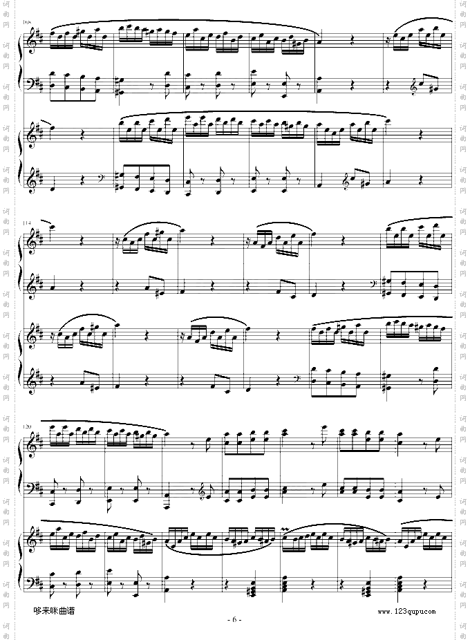 D大调双钢琴奏鸣曲第三乐章-莫扎特