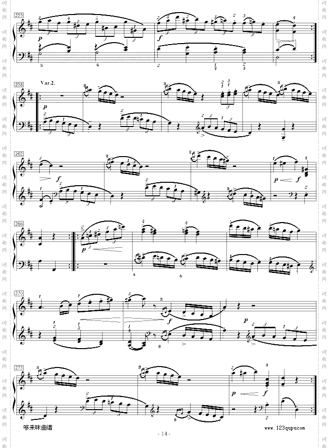 莫扎特D大调钢琴奏鸣曲K.284-莫扎特