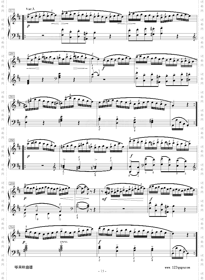 莫扎特D大调钢琴奏鸣曲K.284-莫扎特