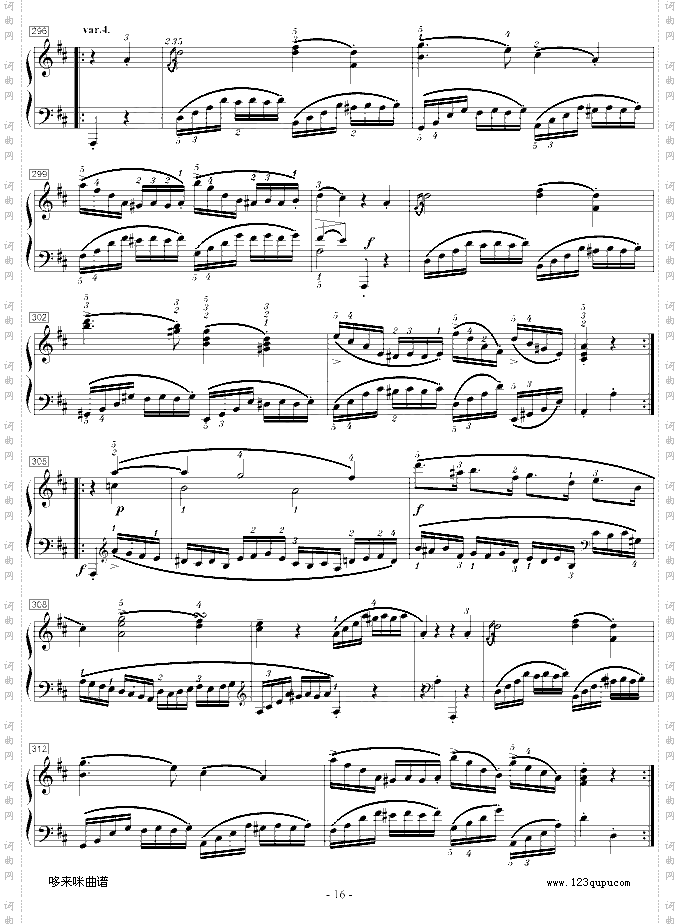 莫扎特D大调钢琴奏鸣曲K.284-莫扎特