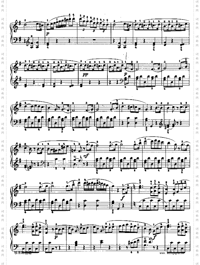第二十钢琴奏鸣曲-Op.49No.2-贝多芬