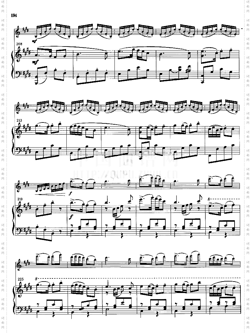 《梁山泊与祝英台小提琴协奏曲》钢琴伴奏曲谱_一