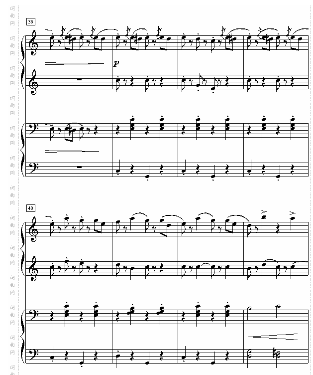 拉德斯基进行曲双钢琴