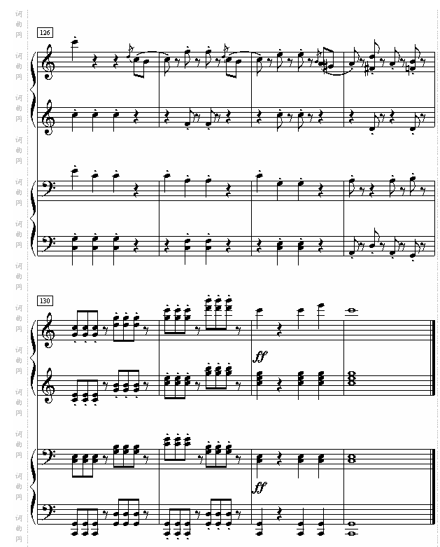 拉德斯基进行曲双钢琴