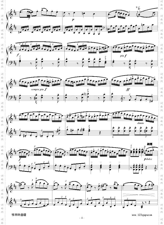 D大调奏鸣曲K.311第一乐章-莫扎特