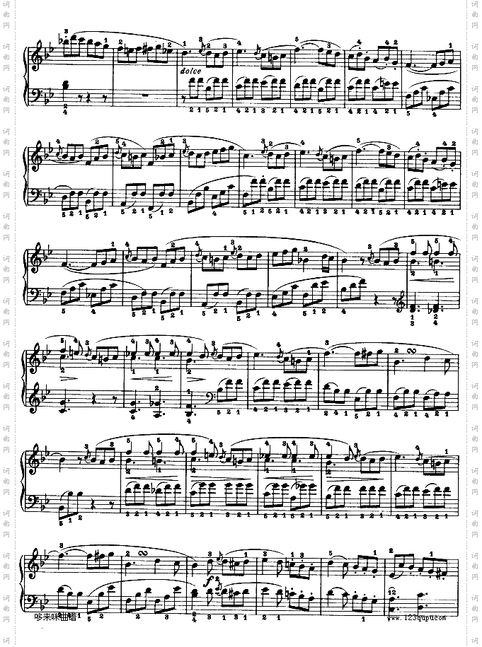 第十九钢琴奏鸣曲-Op.49No.1-贝多芬