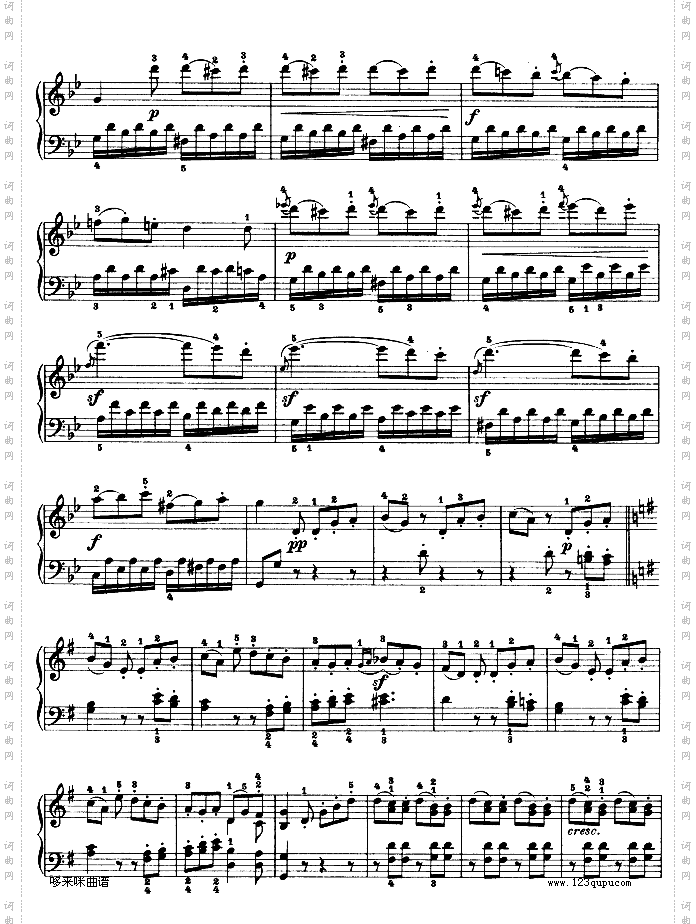 第十九钢琴奏鸣曲-Op.49No.1-贝多芬