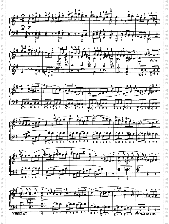 第十九钢琴奏鸣曲-Op.49No.1-贝多芬