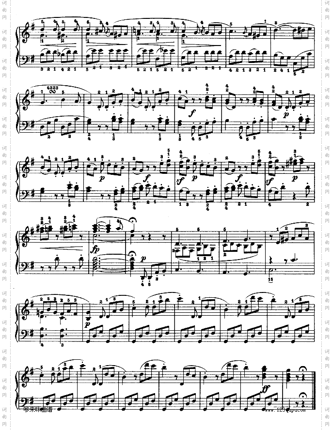 第十九钢琴奏鸣曲-Op.49No.1-贝多芬