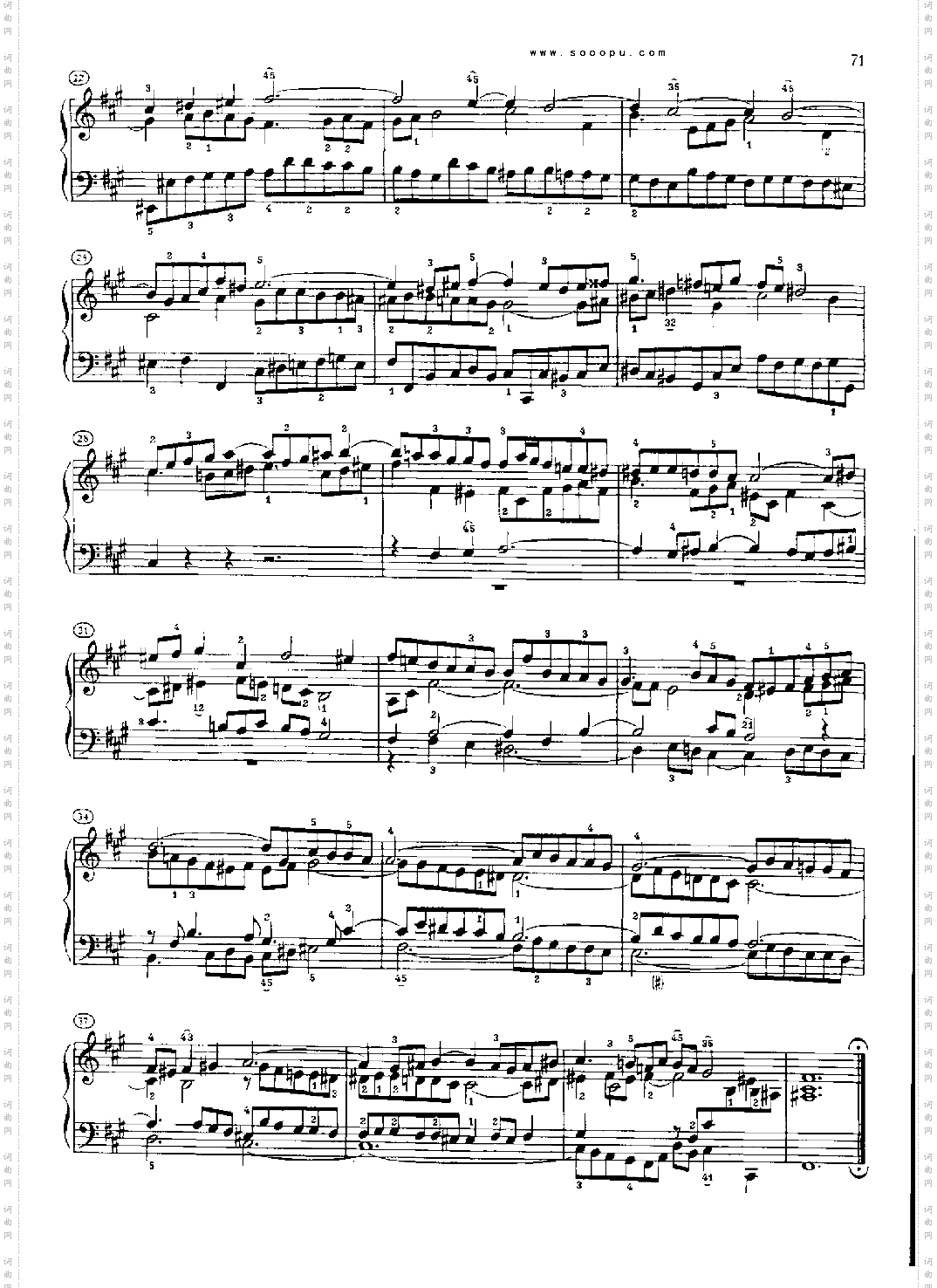 巴赫平均律曲集第一册第14首键盘类钢琴