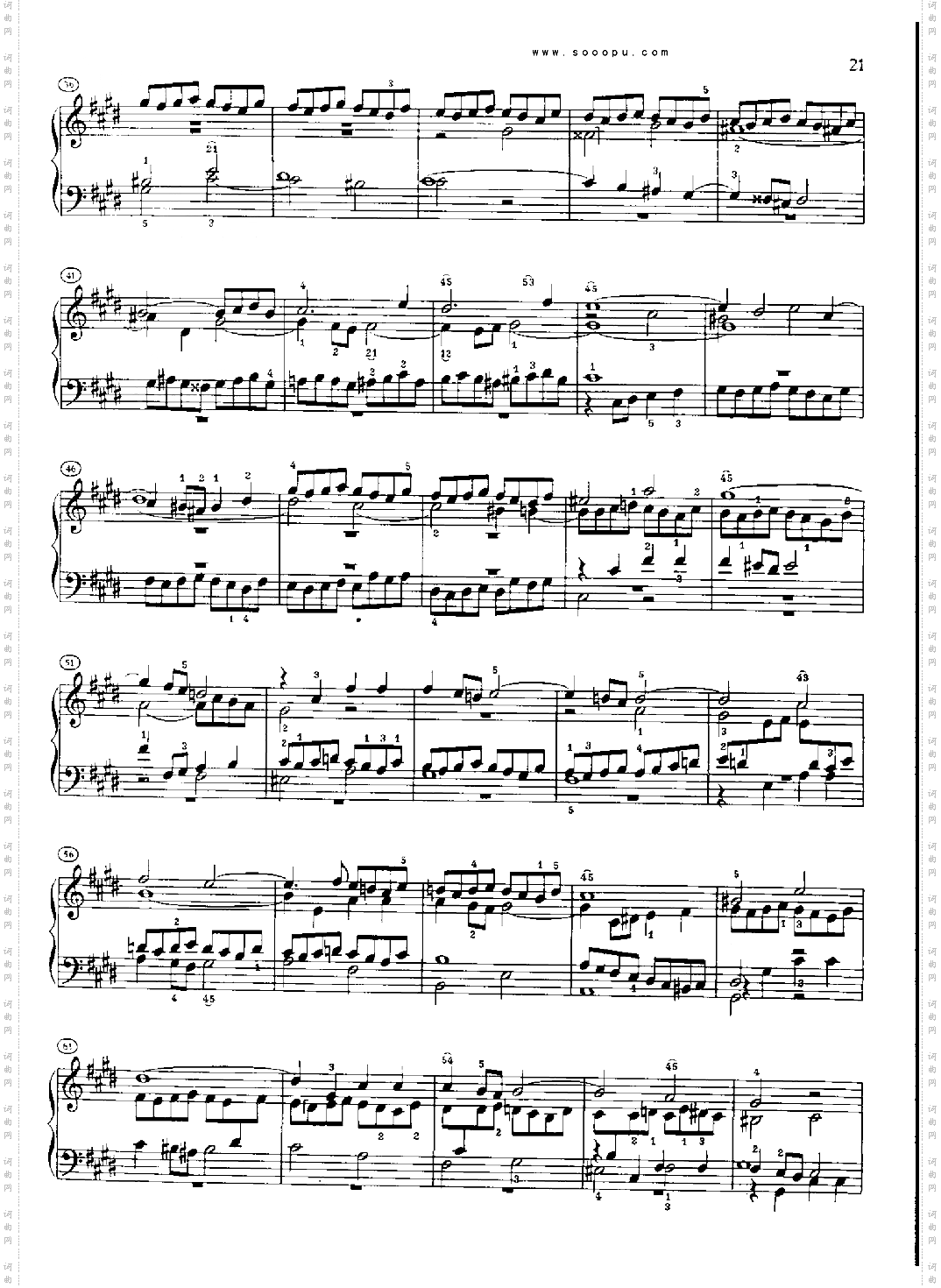 巴赫平均律曲集第一册第4首键盘类钢琴