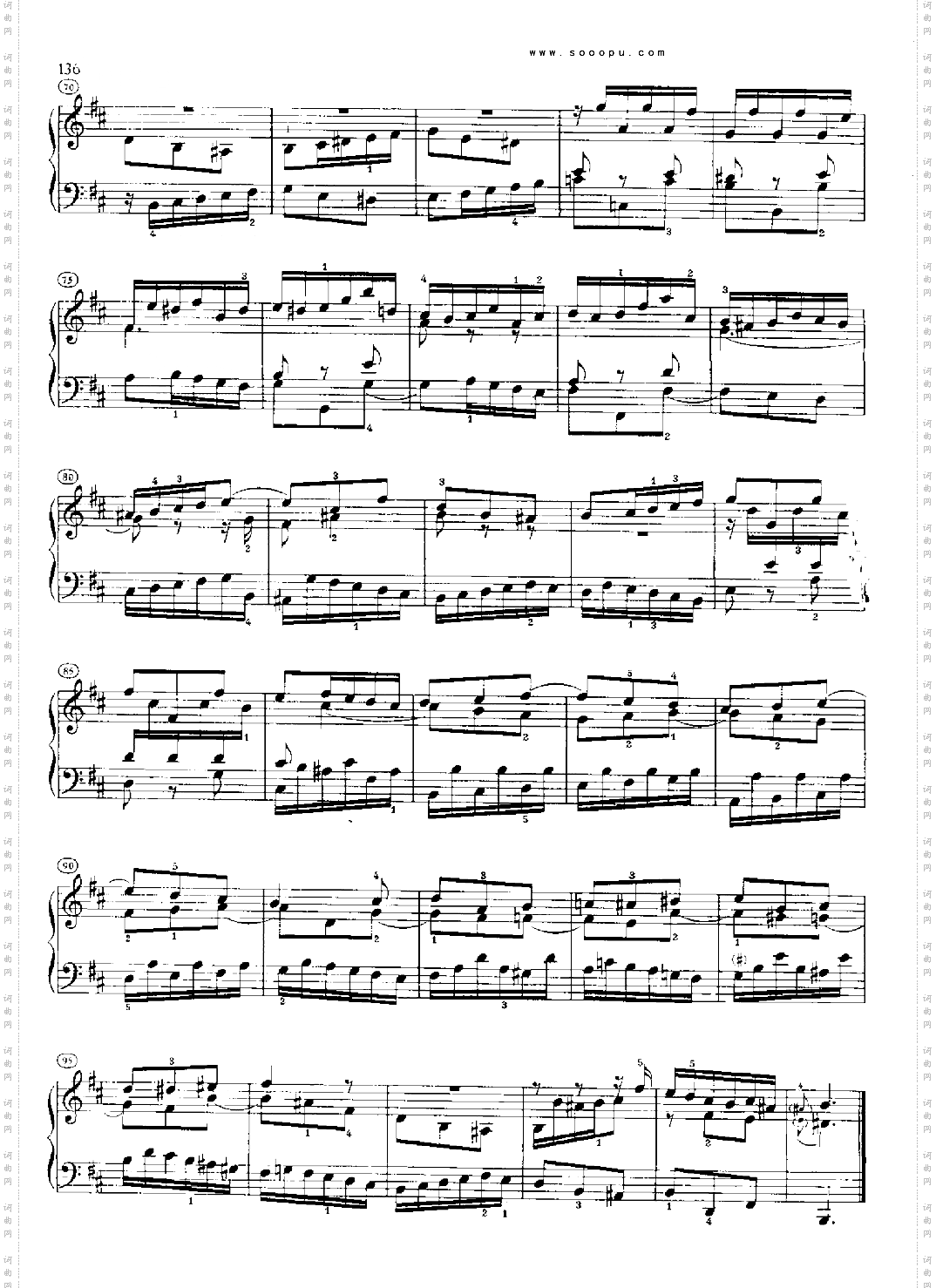 巴赫平均律曲集第二册第24首键盘类钢琴