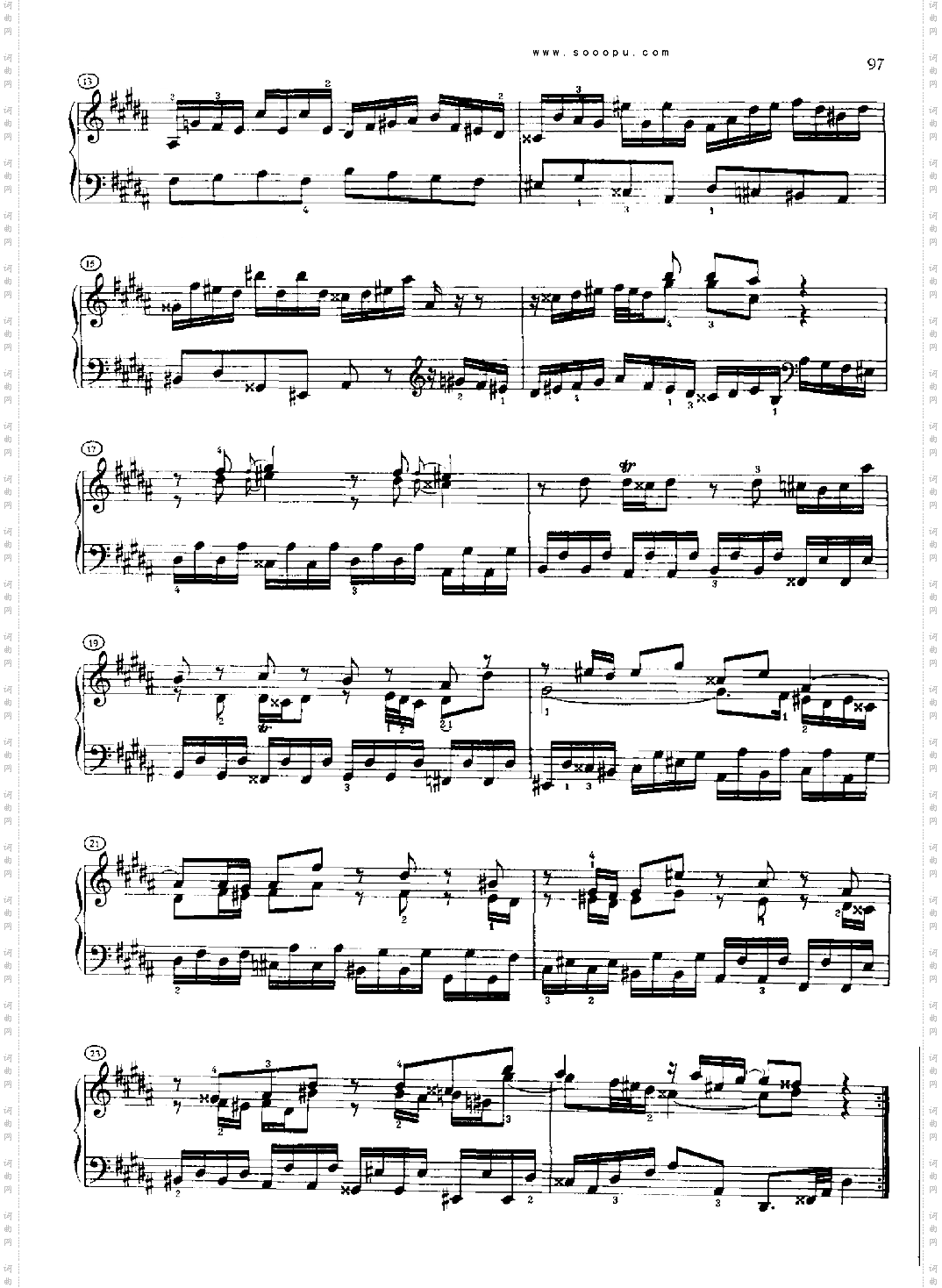 巴赫平均律曲集第二册第18首键盘类钢琴