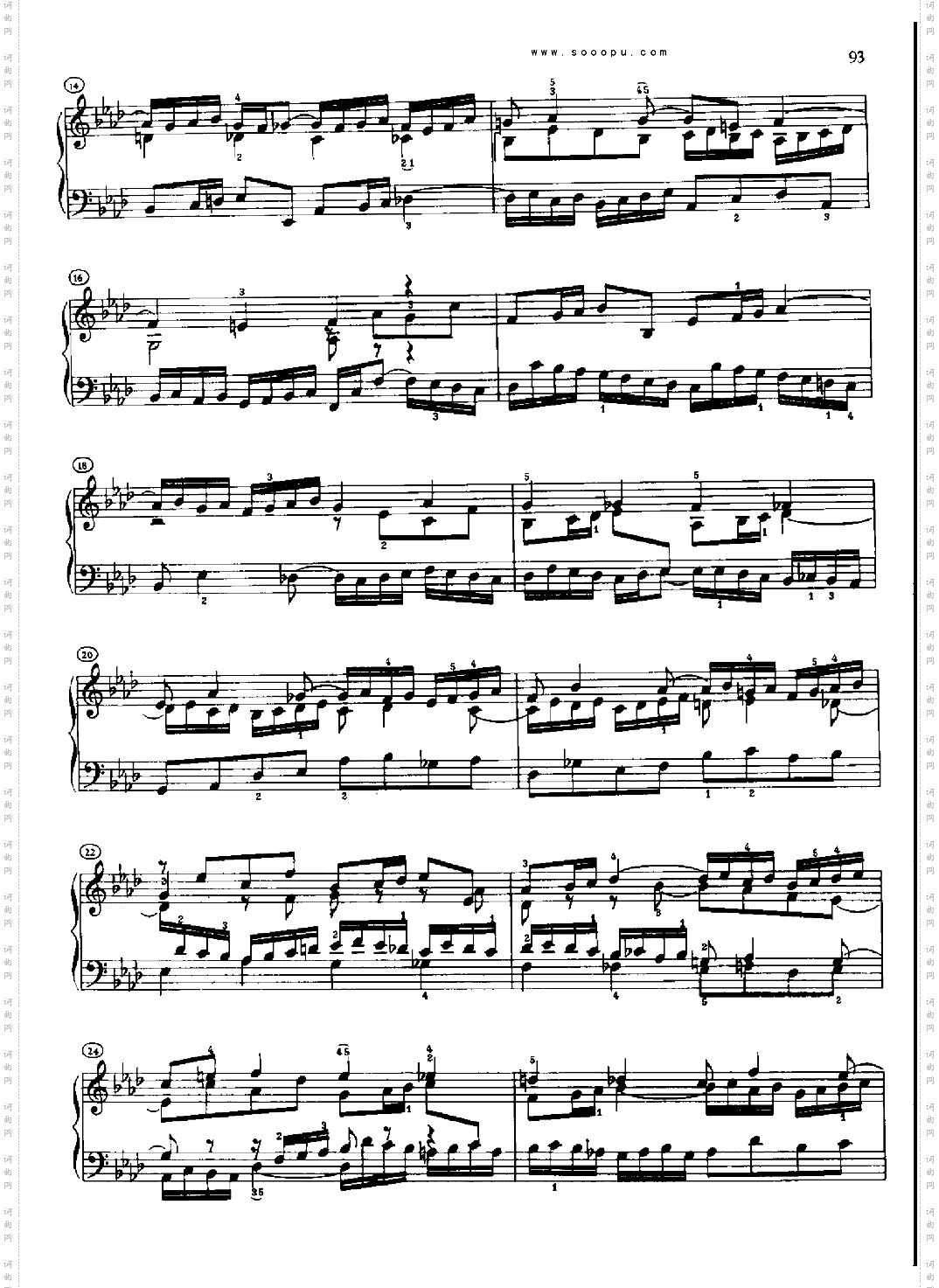 巴赫平均律曲集第二册第17首键盘类钢琴