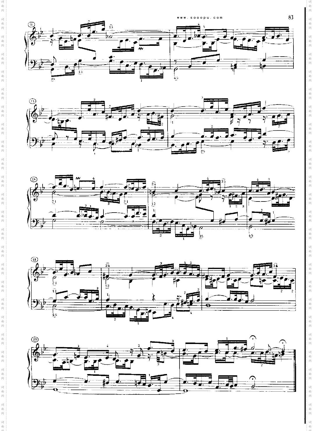 巴赫平均律曲集第二册第16首键盘类钢琴