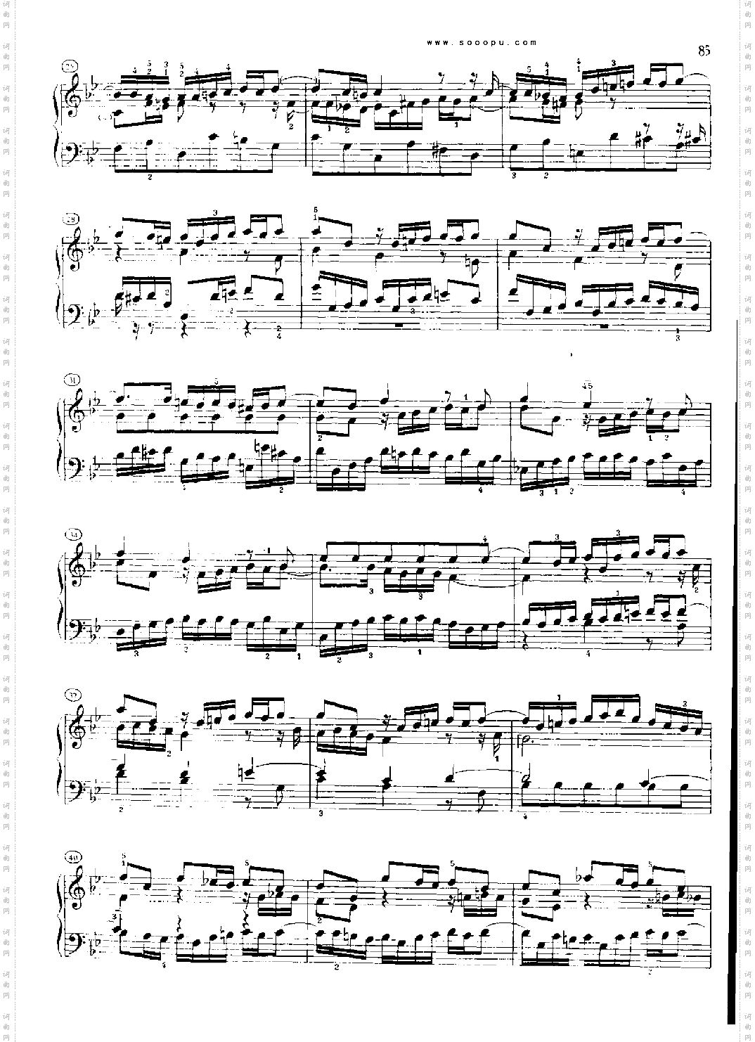 巴赫平均律曲集第二册第16首键盘类钢琴