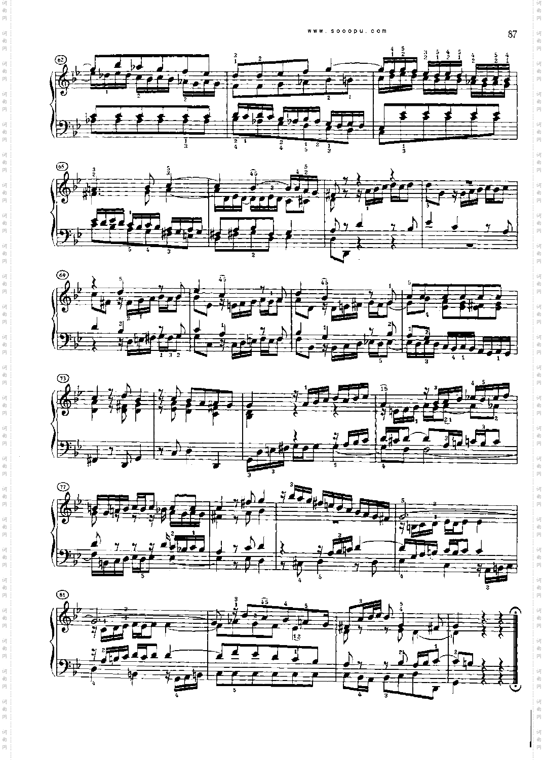 巴赫平均律曲集第二册第16首键盘类钢琴