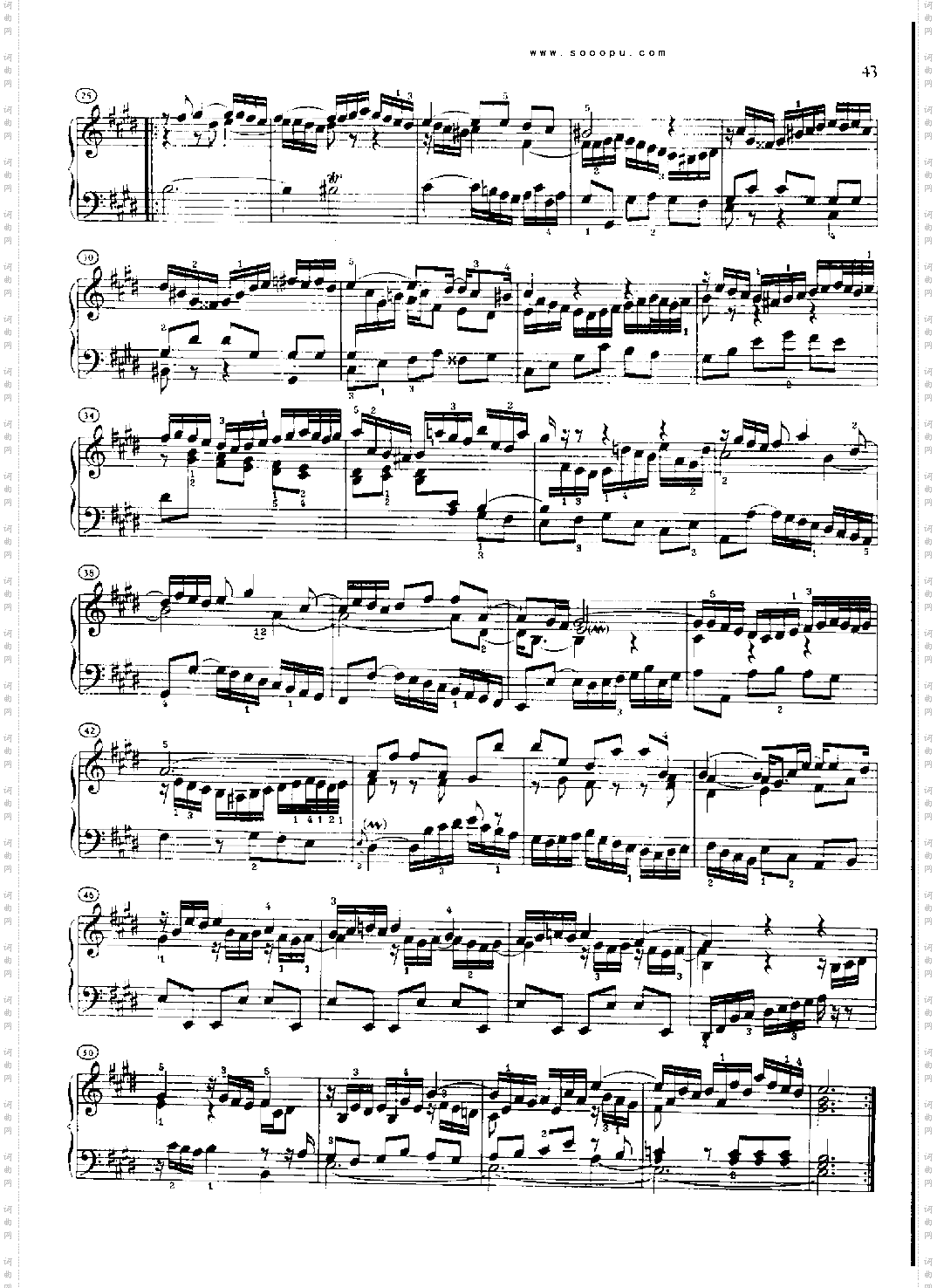 巴赫平均律曲集第二册第9首键盘类钢琴